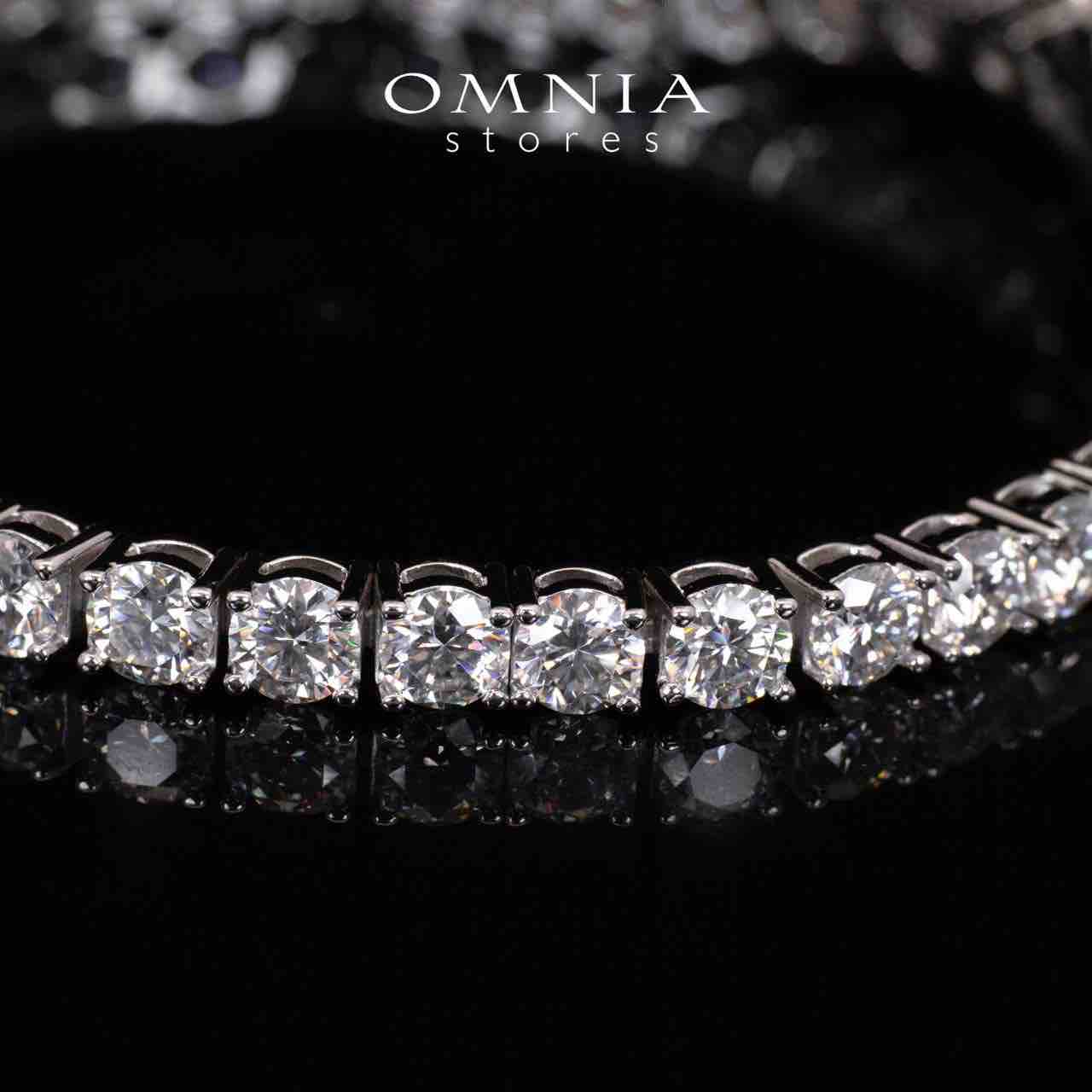 Keila 4.0mm White Moissanite Stone GRA Certifited Tennis Bracelet in 925 Silver - OMNIASTORES UAE