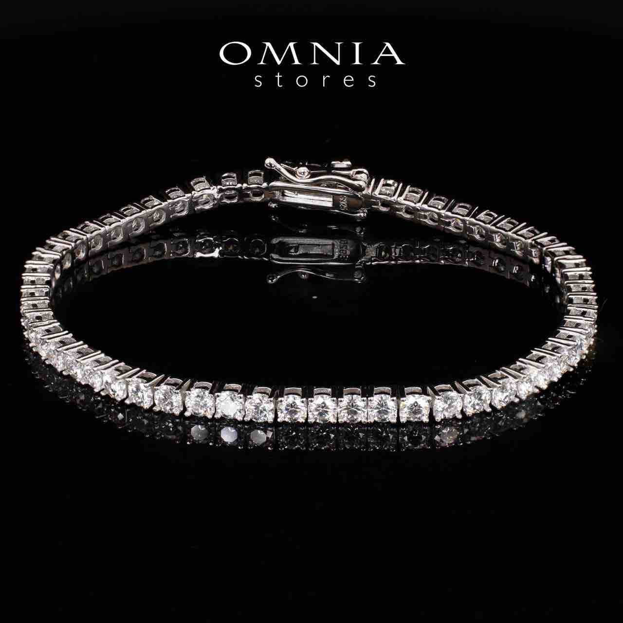 Keila 3.0mm White Moissanite Stone GRA Certifited Tennis Bracelet in 925 Silver - OMNIASTORES UAE