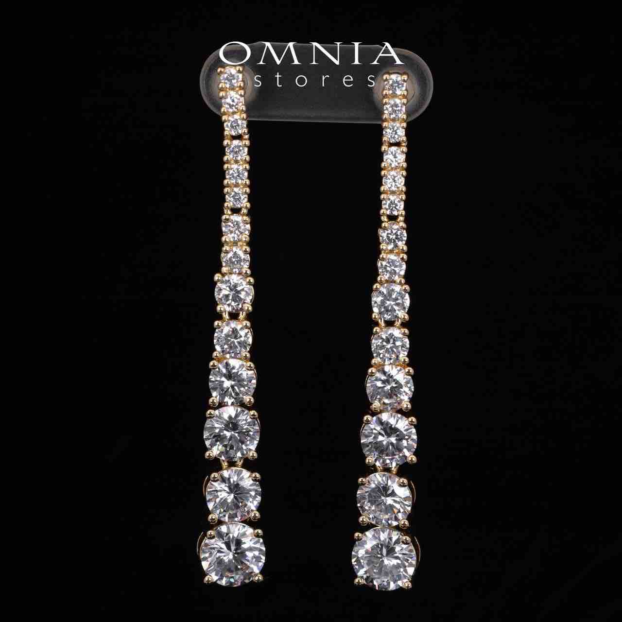 Omnia Ansa Gold Large Size Luxury Bridal Full Set in High Quality Simulated Diamonds Rhodium Plated - OMNIASTORES UAE