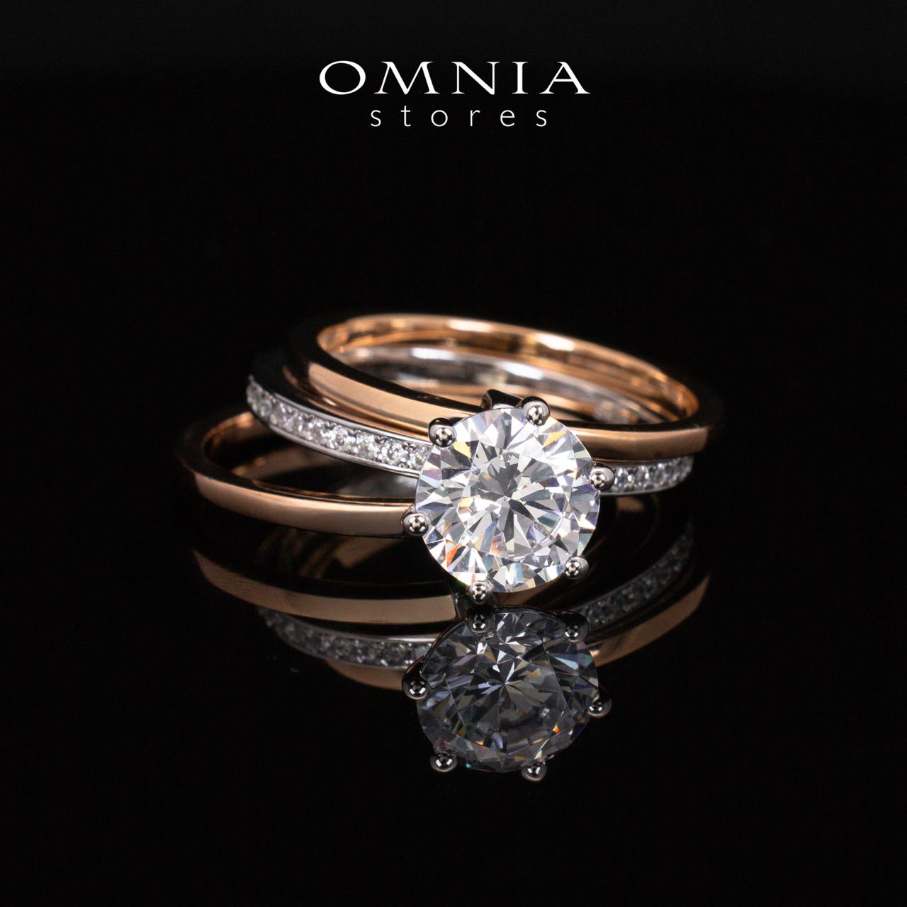 Julie Rose Gold Certified Lab Crafted Multi Layer Ring With High Quality 925 Silver - OMNIASTORES UAE