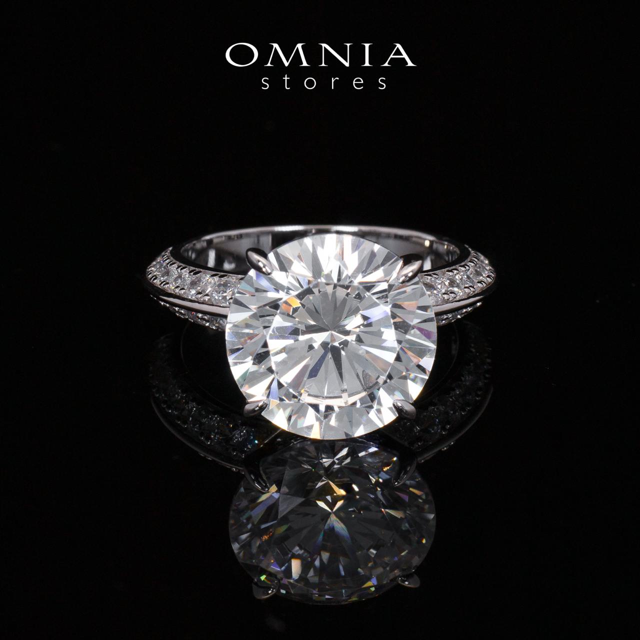 Kyra White Round Cut Certified Lab Crafted Ring With High Quality 925 Silver - OMNIASTORES UAE