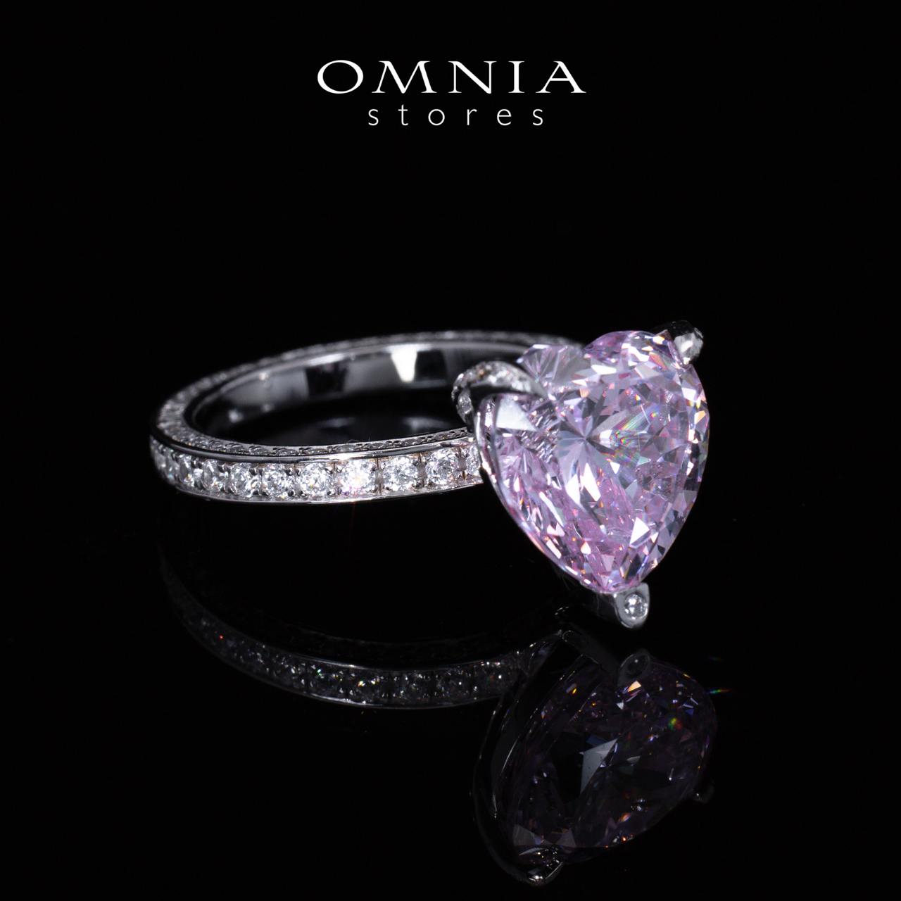 Eileen Heart Pink Certified Lab Crafted Ring With High Quality 925 Silver - OMNIASTORES UAE