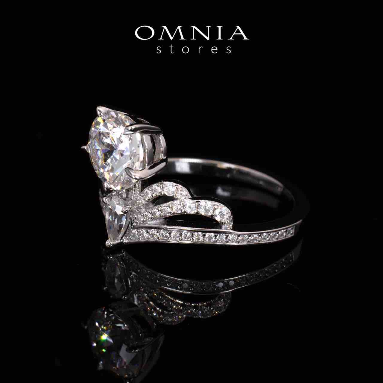 Aliza Crown White Certified Lab Crafted Ring With High Quality 925 Silver - OMNIASTORES UAE