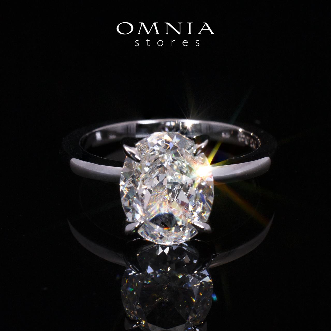 Romina White Round Cut Certified Lab Crafted Ring With High Quality 925 Silver - OMNIASTORES UAE