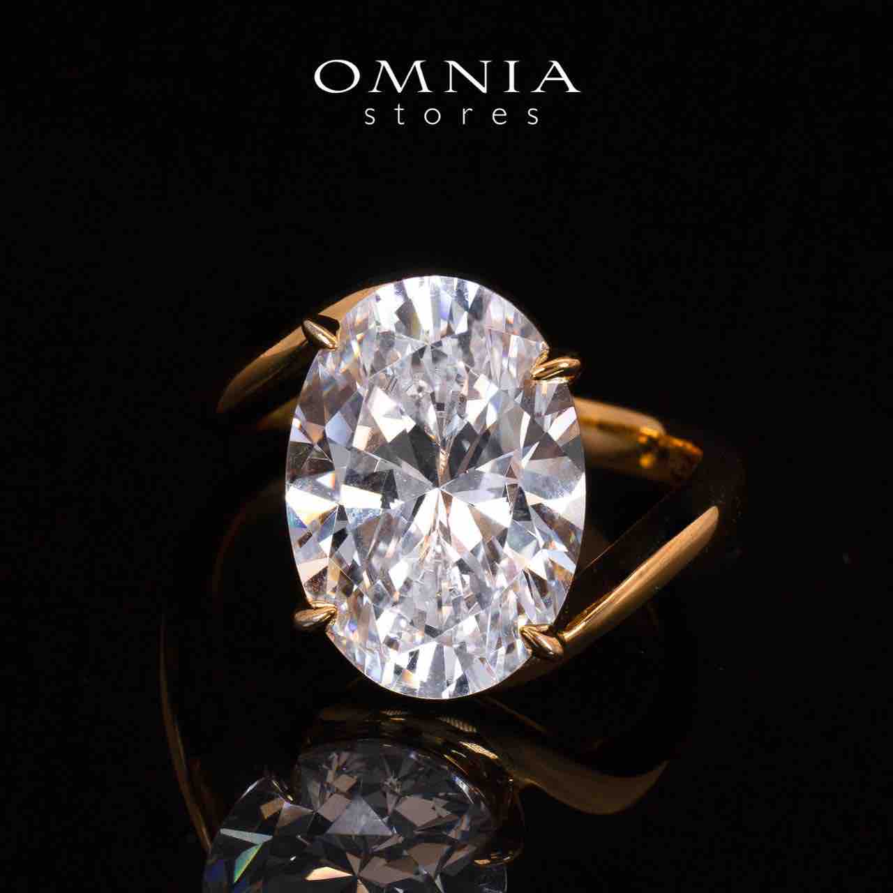 Heyley Gold Oval Cut Certified Lab Crafted Ring With High Quality 925 Silver - OMNIASTORES UAE