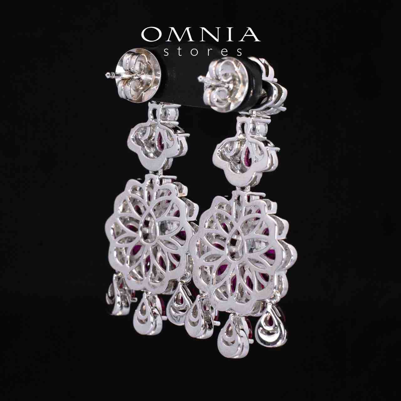 Rayna Red Certified Lab Crafted Drop Earrings With High Quality 925 Silver - OMNIASTORES UAE