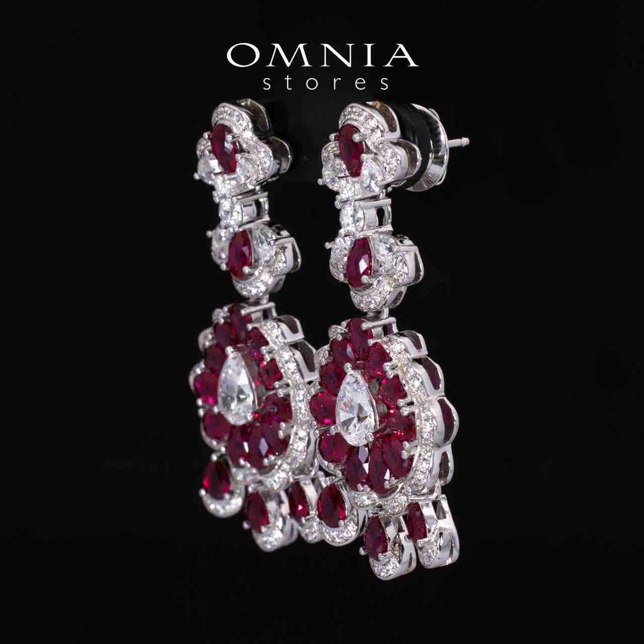 Rayna Red Certified Lab Crafted Drop Earrings With High Quality 925 Silver - OMNIASTORES UAE