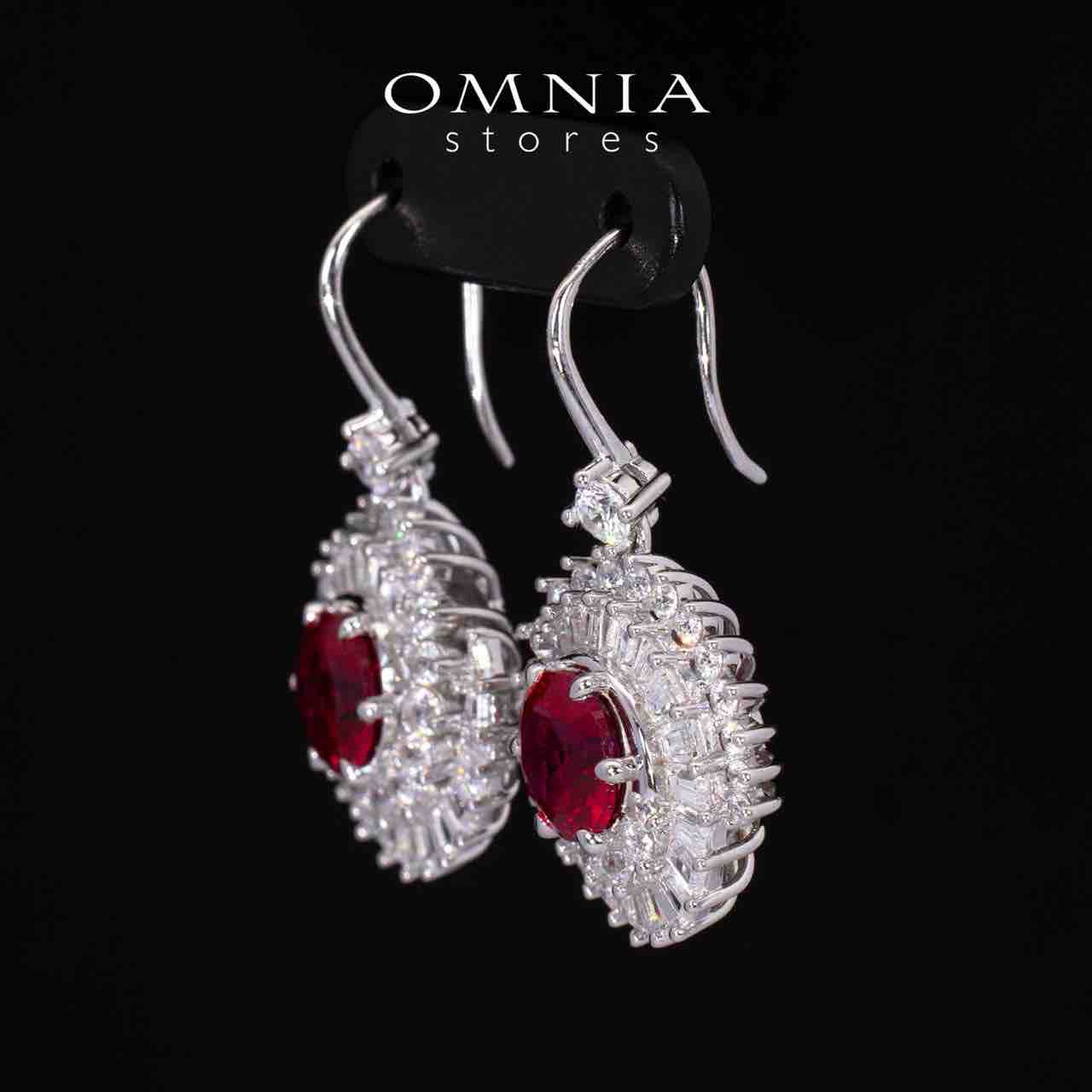 Martha Red Certified Lab Crafted Drop Earrings With High Quality 925 Silver - OMNIASTORES UAE
