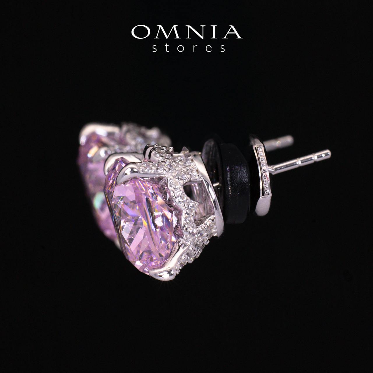 Maleah pink Cushion Cut Certified Lab Crafted Earrings With High Quality 925 Silver - OMNIASTORES UAE