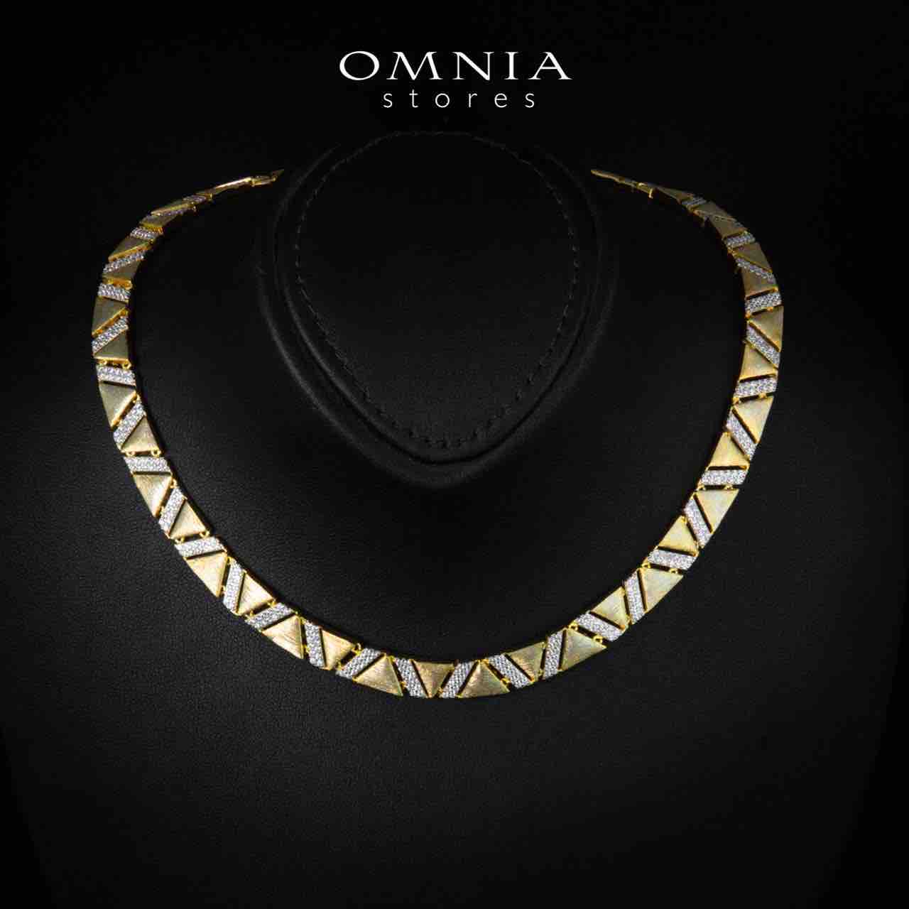 Brielle Gold Plated Luxury Bridal Full Set in 925 Silver High Quality Simulated Diamonds - OMNIASTORES UAE