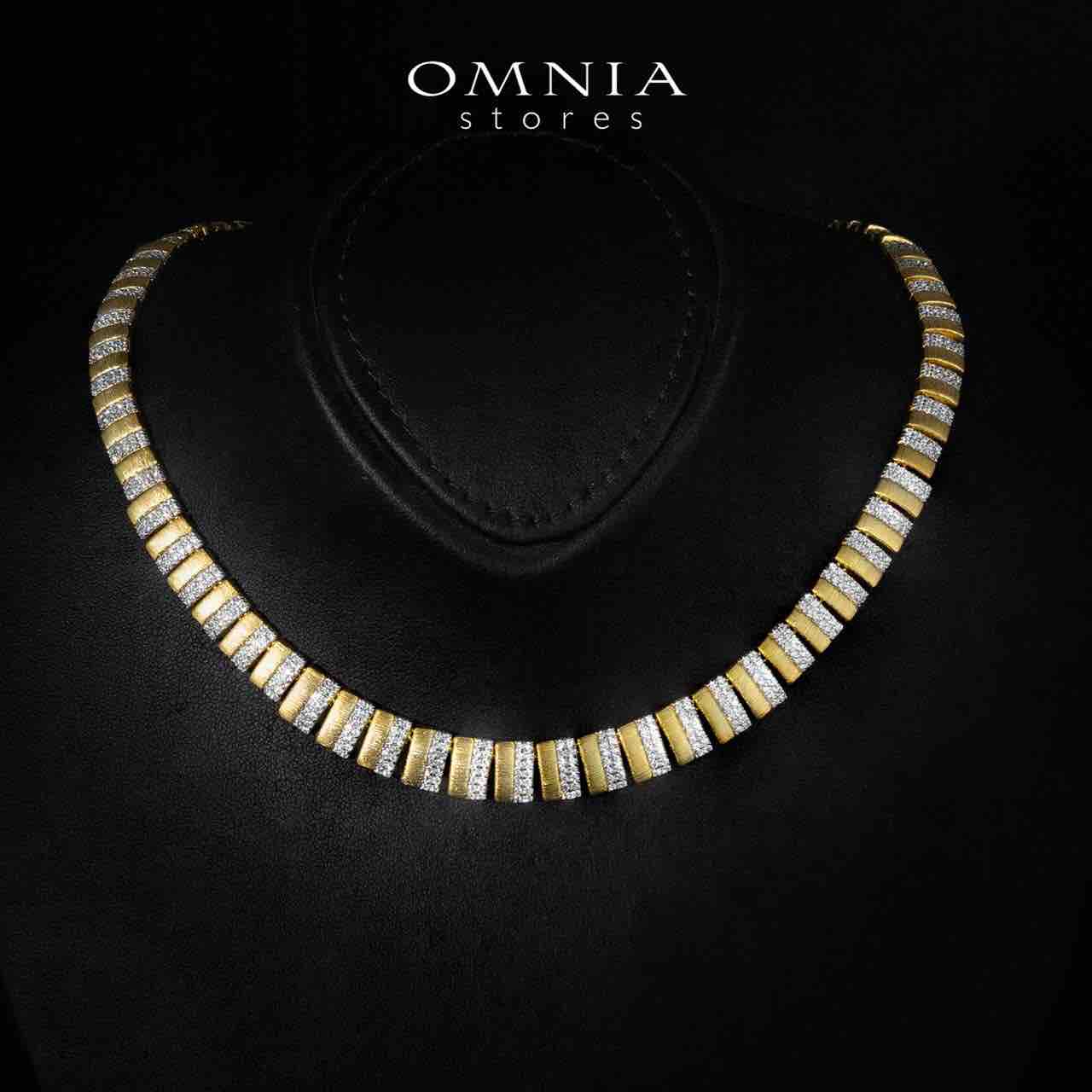 Melanie Gold Plated Luxury Bridal Full Set in 925 Silver High Quality Simulated Diamonds - OMNIASTORES UAE