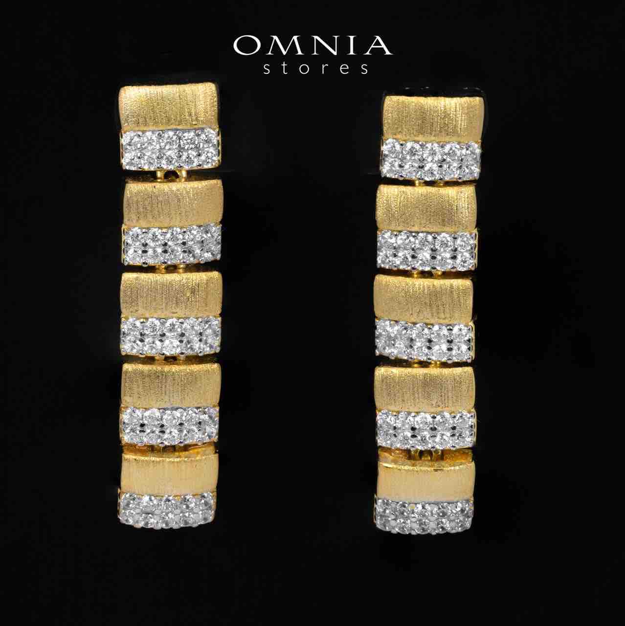 Melanie Gold Plated Luxury Bridal Full Set in 925 Silver High Quality Simulated Diamonds - OMNIASTORES UAE