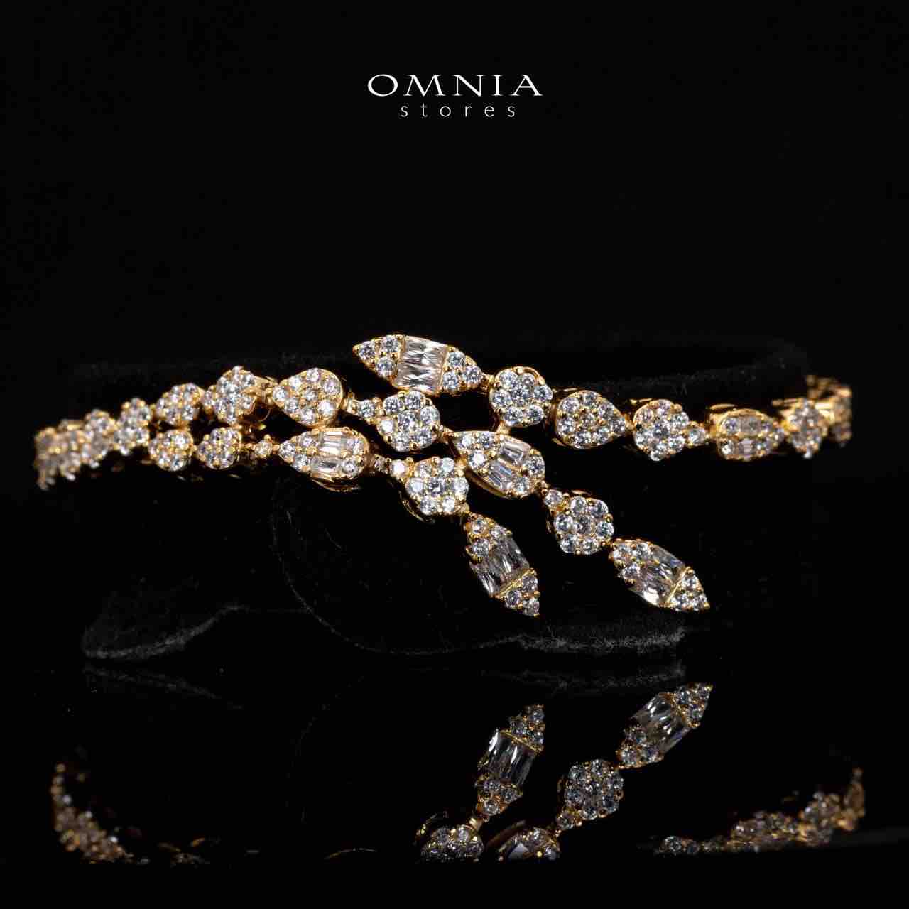 Arwen Gold Luxury Bridal Full Set with High-Quality Simulated Diamonds Rhodium Plated - OMNIASTORES UAE