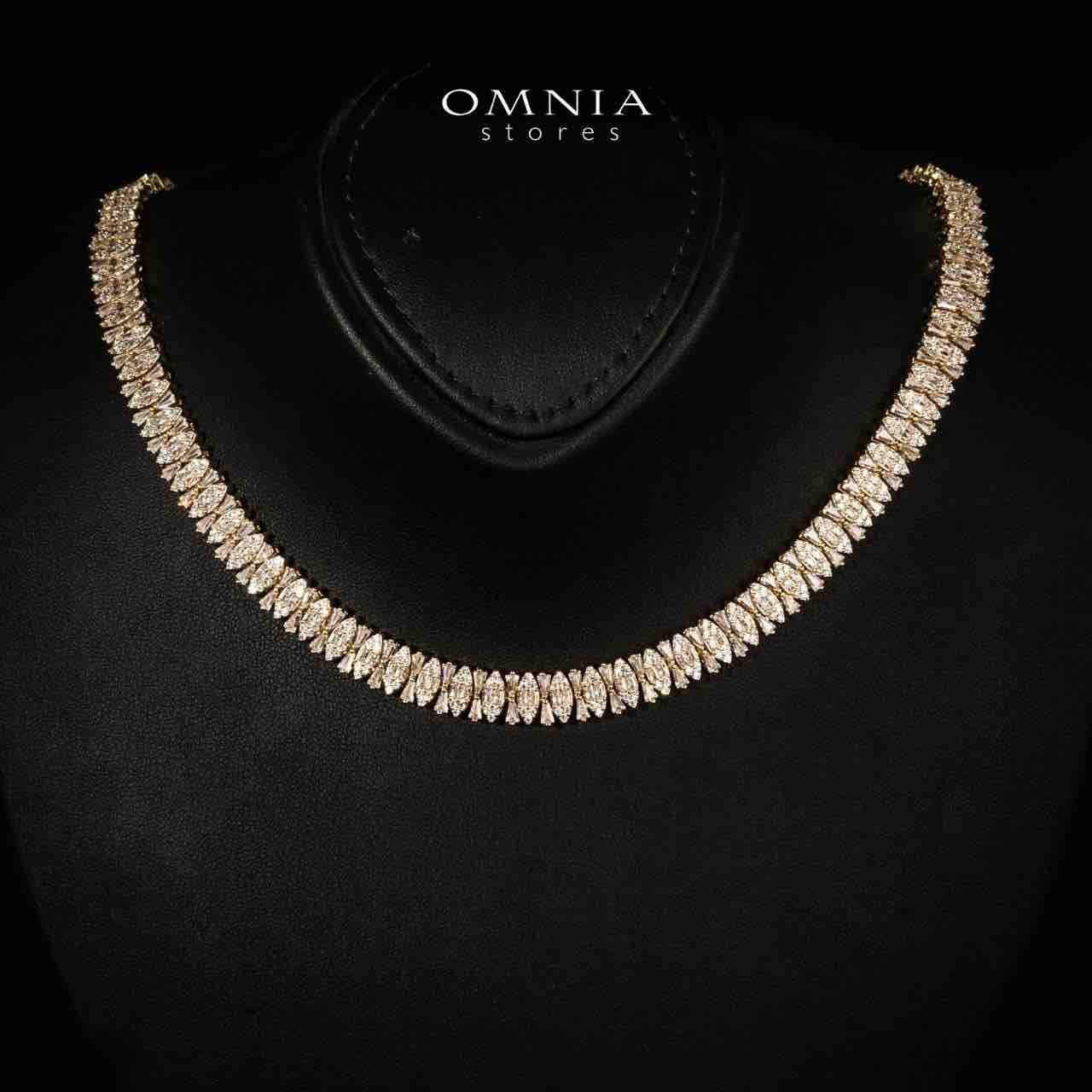 Manahil Gold Luxury Bridal Full Set in High Quality Zircon Stone Rhodium Plated - OMNIASTORES UAE