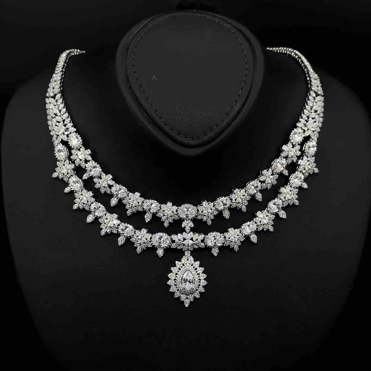 Osha White Bridal Full Set in 925 Silver High Quality Simulated Diamonds - OMNIASTORES UAE