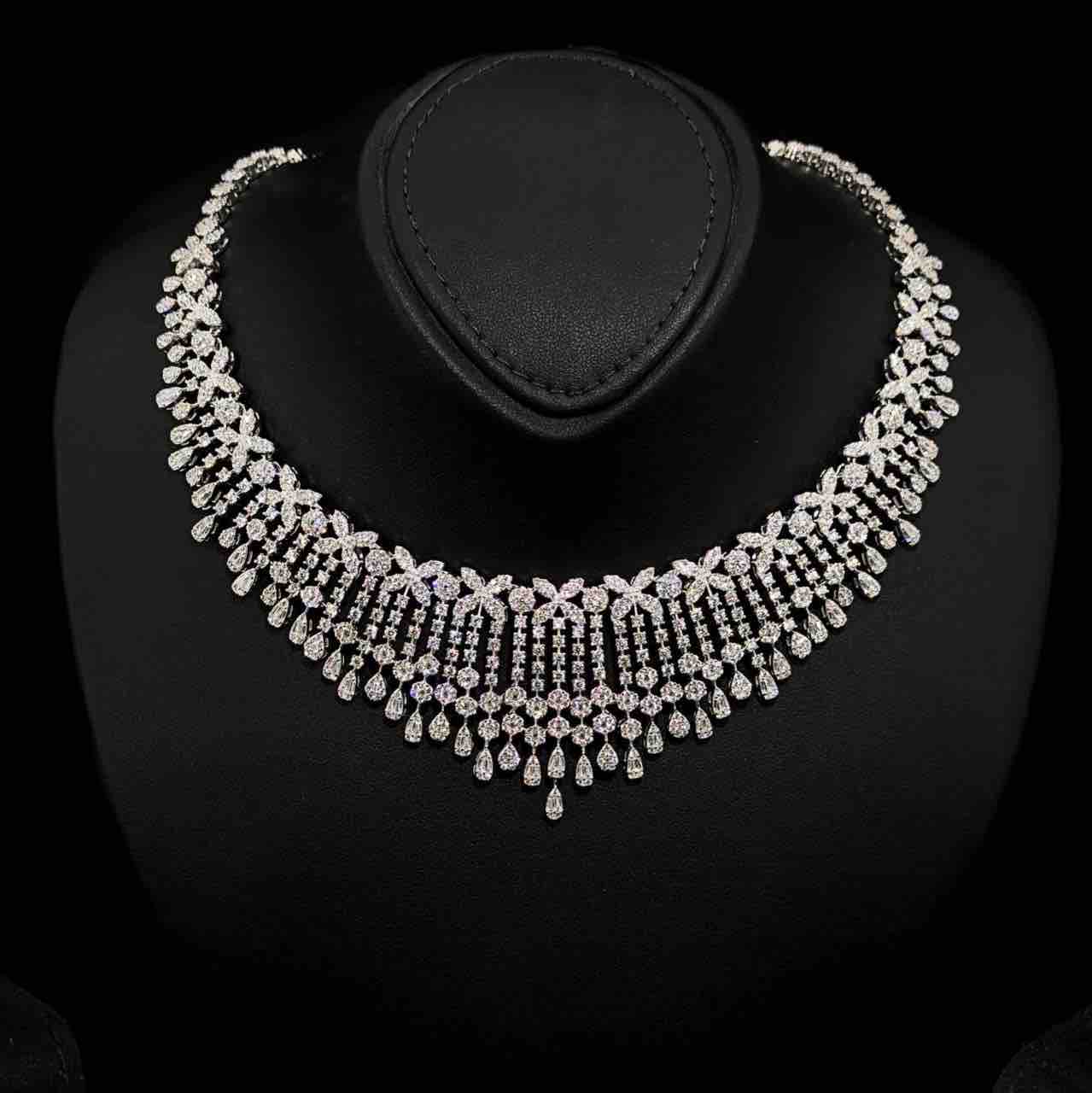 Kawthar White Bridal Full Set in 925 Silver High Quality Simulated Diamonds - OMNIASTORES UAE