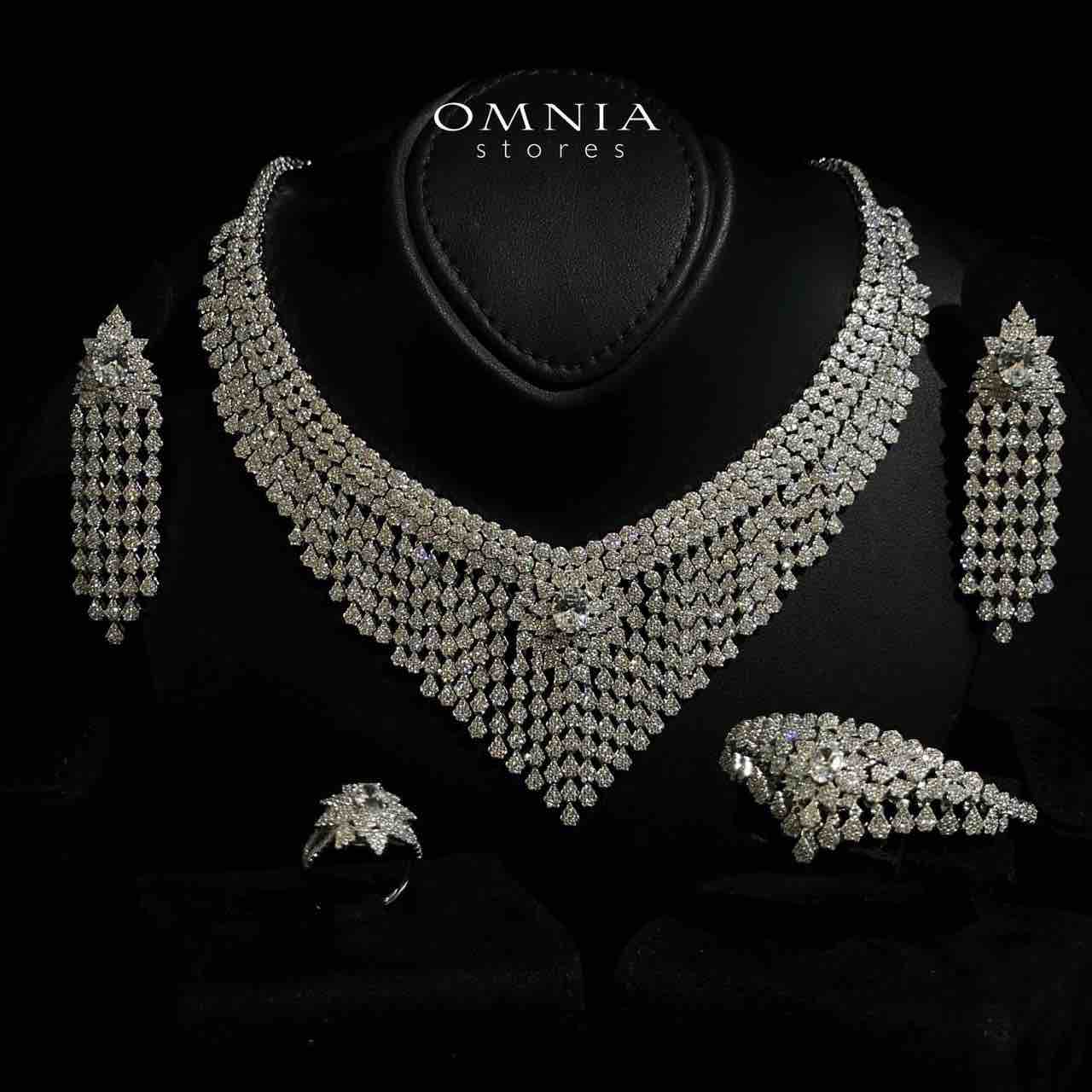 Scarlet White Bridal Full Set in 925 Silver High Quality Simulated Diamonds