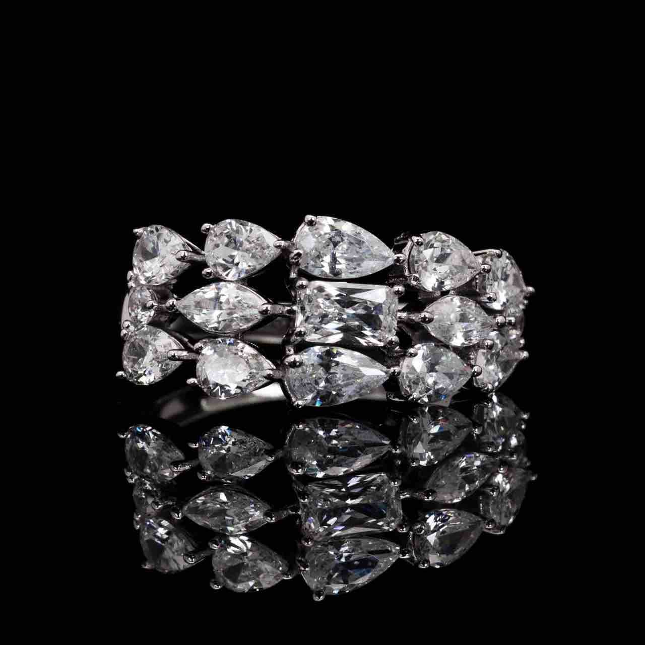 Carina White Bridal Full Set in 925 Silver High Quality Simulated Diamonds