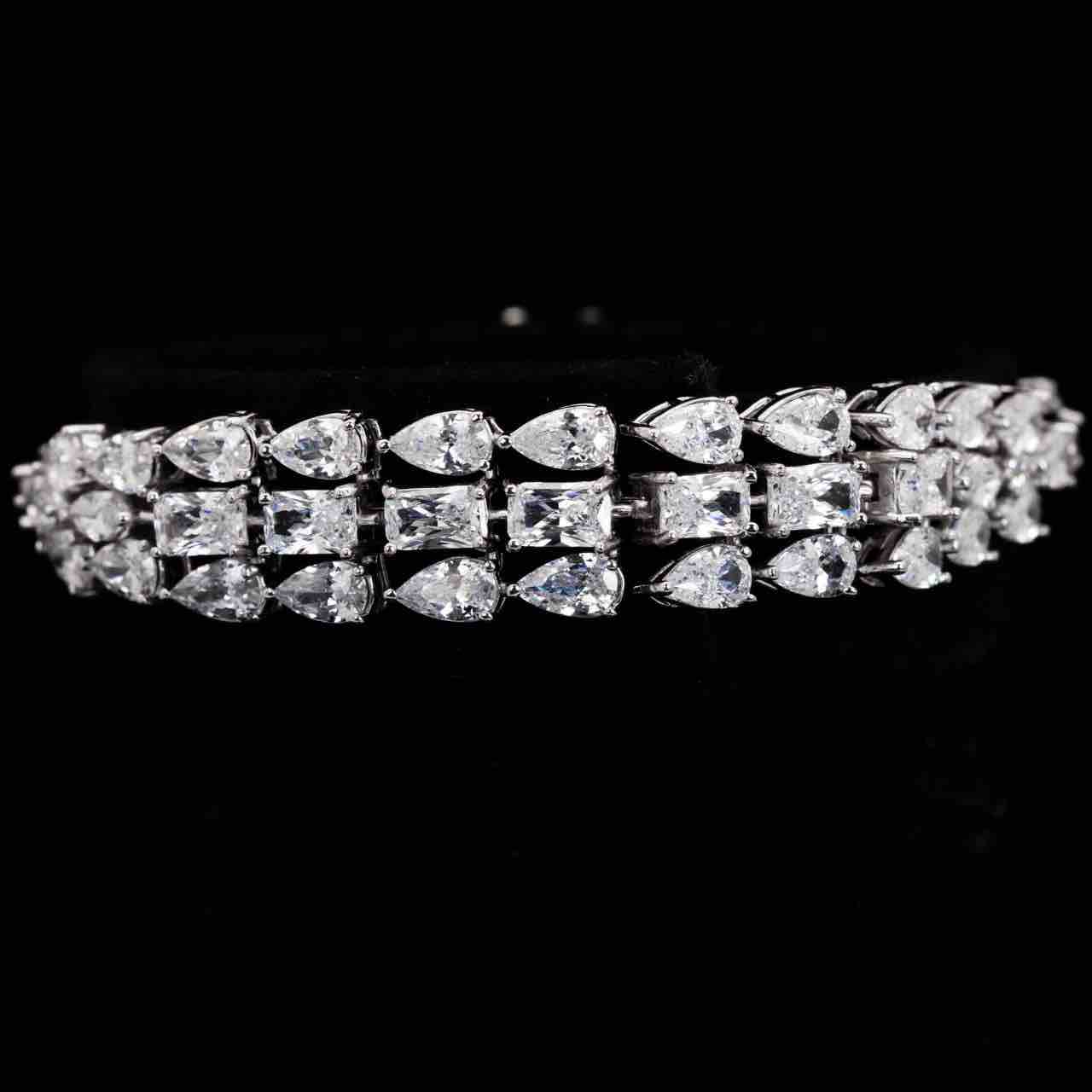 Carina White Bridal Full Set in 925 Silver High Quality Simulated Diamonds