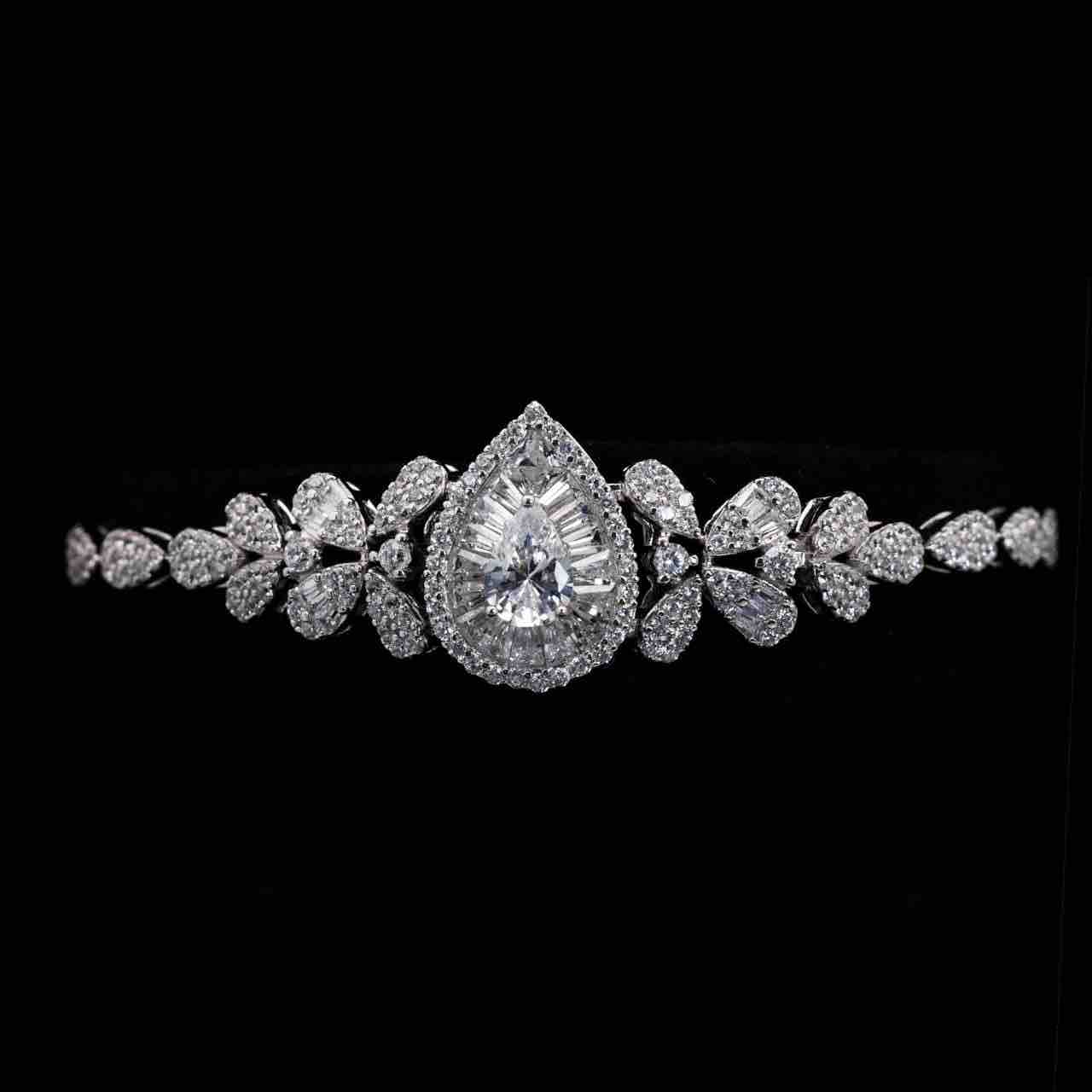 Cara White Bridal Full Set in 925 Silver High Quality Simulated Diamonds