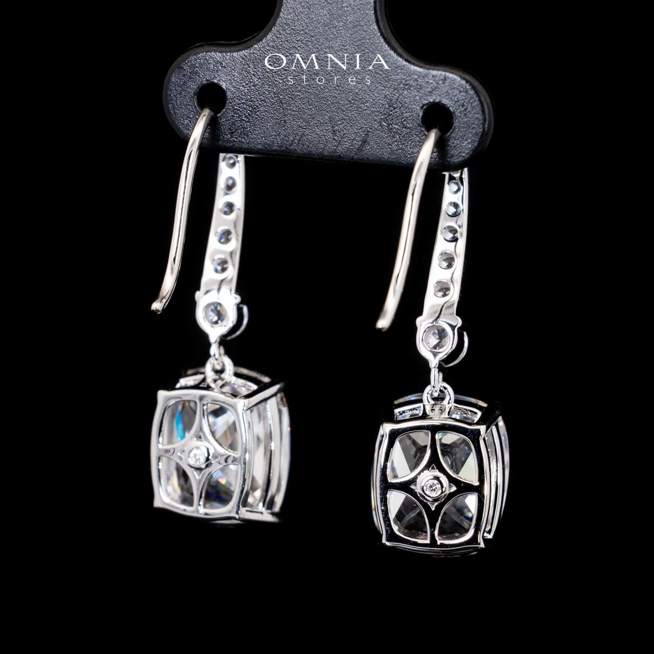 Lilia Cushion Cut Drop Earrings With Certified High Quality Premium Stones in 925 Silver