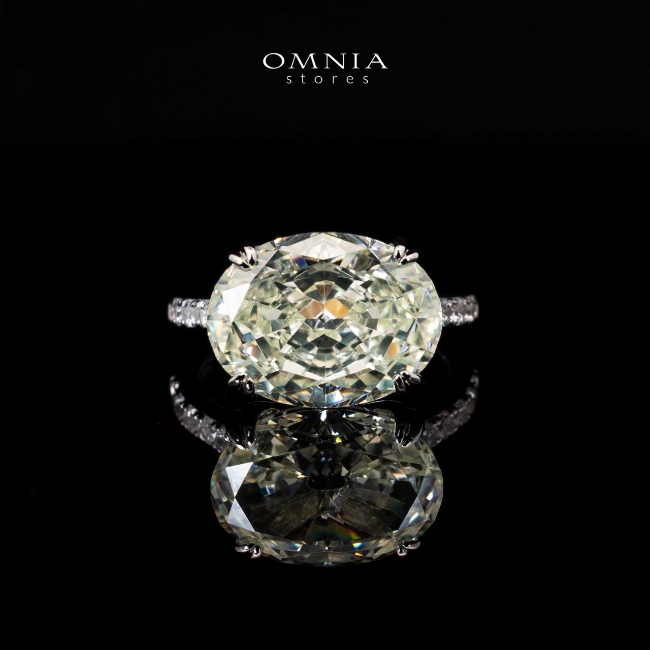 Aryana White Emerald Cut Ring in 925 Silver With High Quality Simulated Diamonds