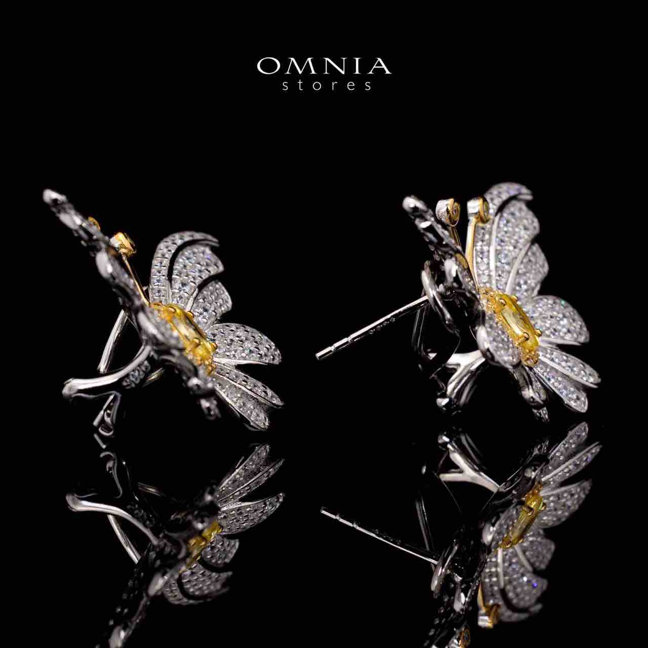 Alara Yellow Butterfly Clip Earrings in 925 Silver With High Quality Simulated Diamonds