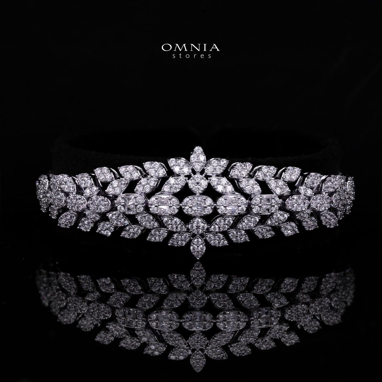 Emeny White Luxury Bridal Full Set in High Quality Rhodium Plated Zircon Stones