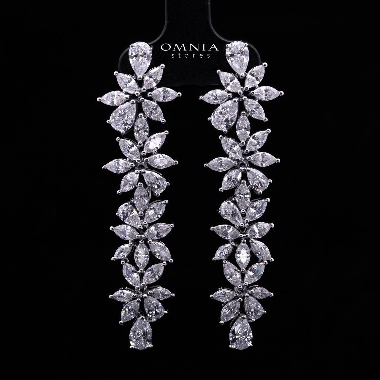 Fiona White Luxury Bridal Full Set in High Quality Rhodium Plated Zircon Stones