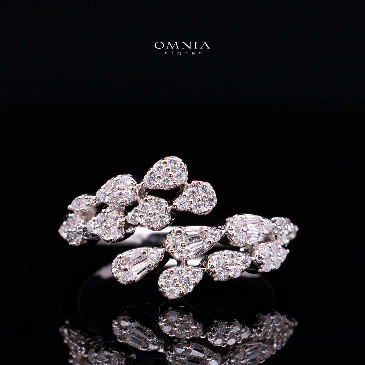 Omnia Zayn Luxury Bridal White Full Set In High Quality Zircon Stone Rhodium Plated