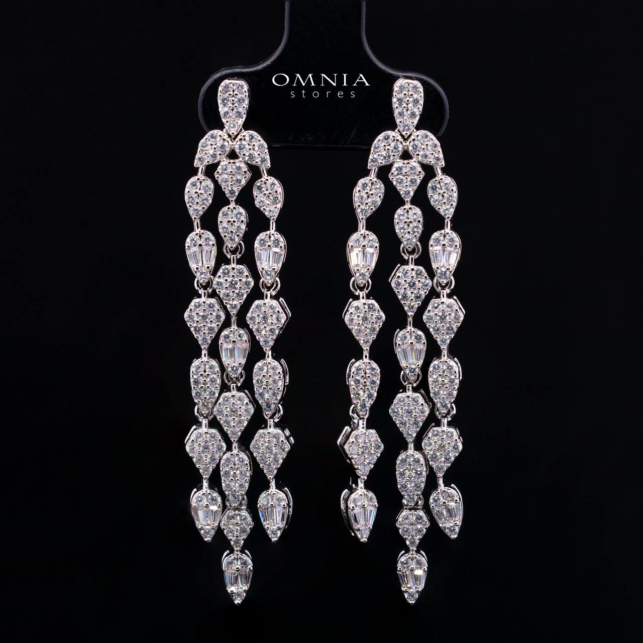 Omnia Zayn Luxury Bridal White Full Set In High Quality Zircon Stone Rhodium Plated