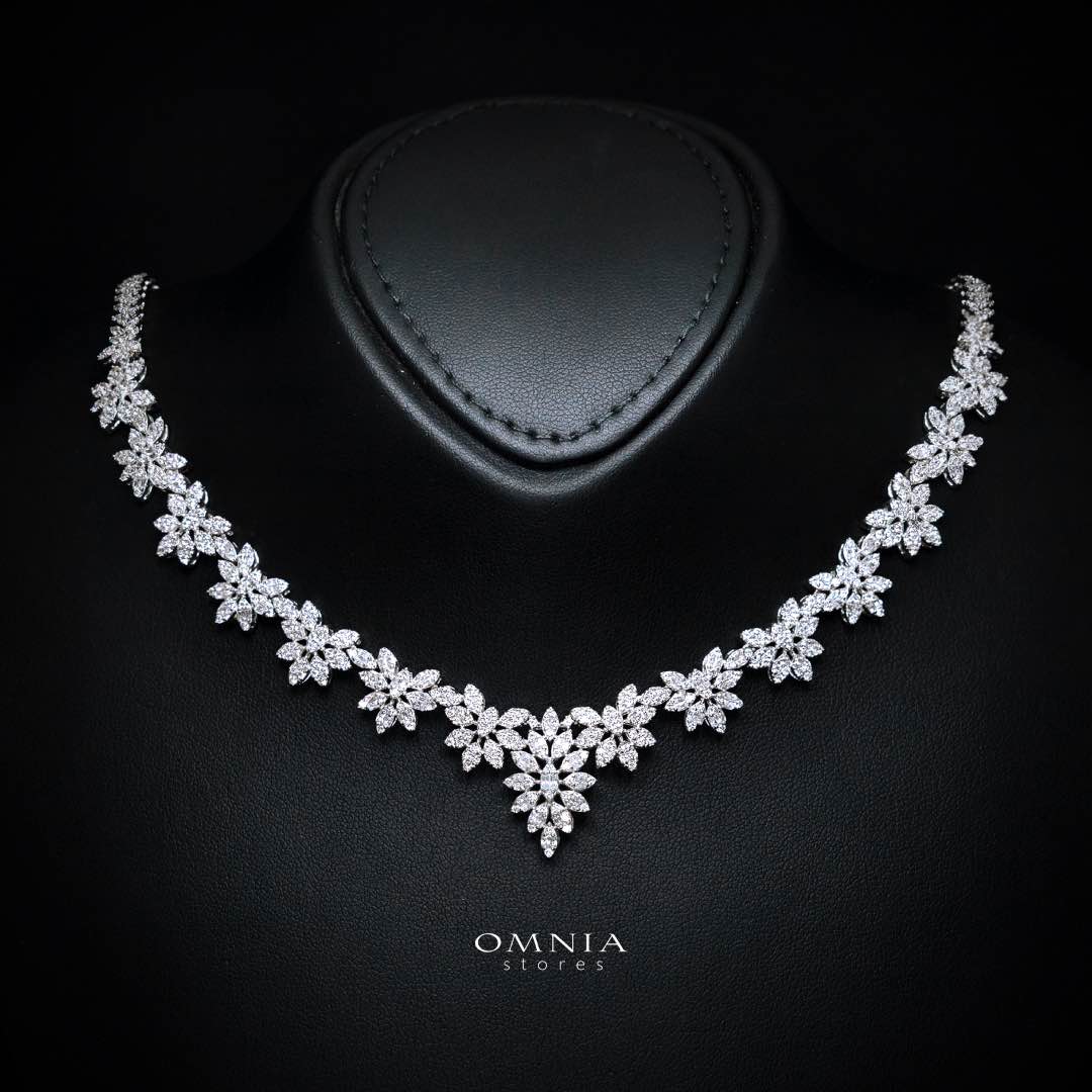 Laynah White Bridal Full Set – Premium Rhodium Plated with High-Quality Zircon Stones