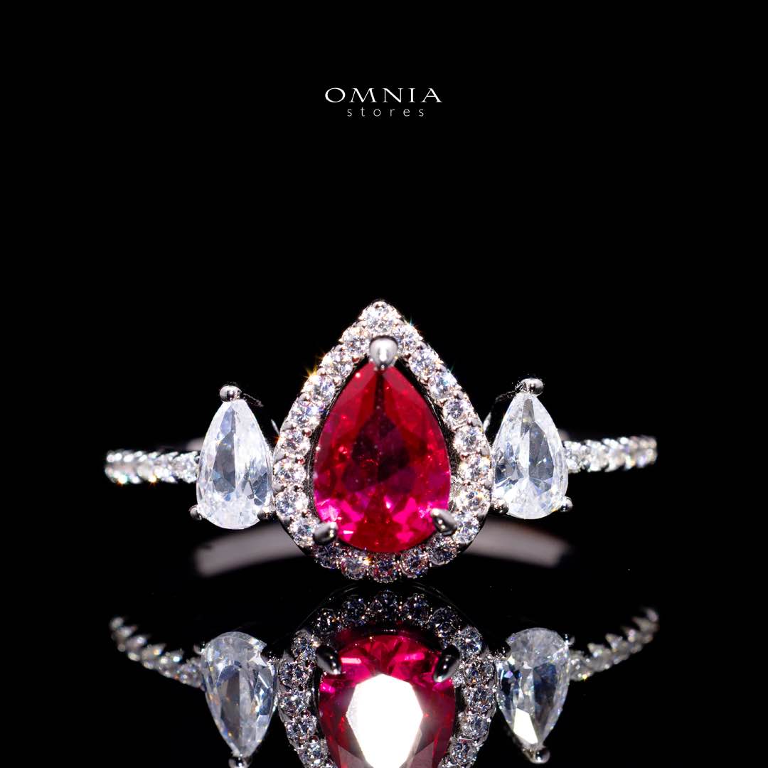 Sundus Red Bridal Full Set – Premium Rhodium Plated with High-Quality Zircon Stones
