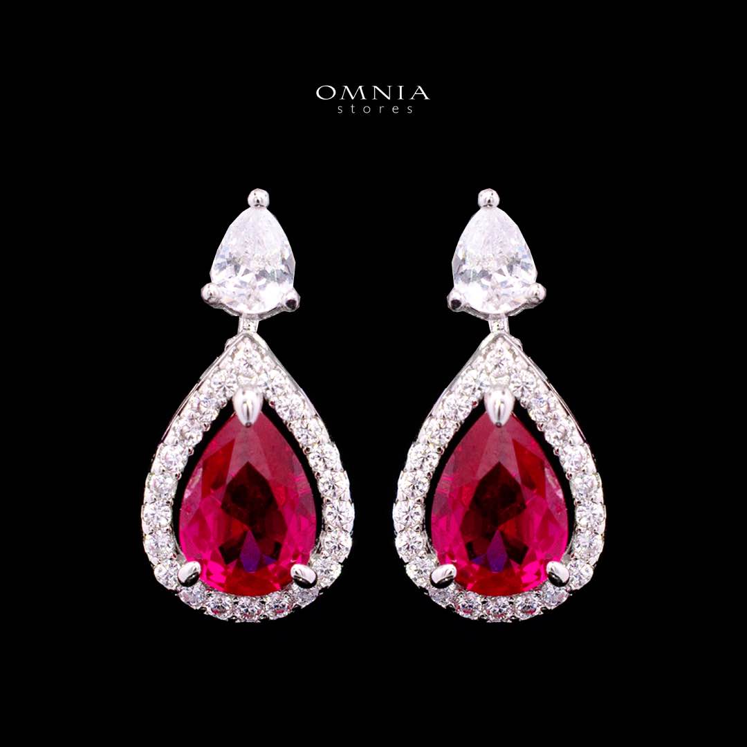 Sundus Red Bridal Full Set – Premium Rhodium Plated with High-Quality Zircon Stones