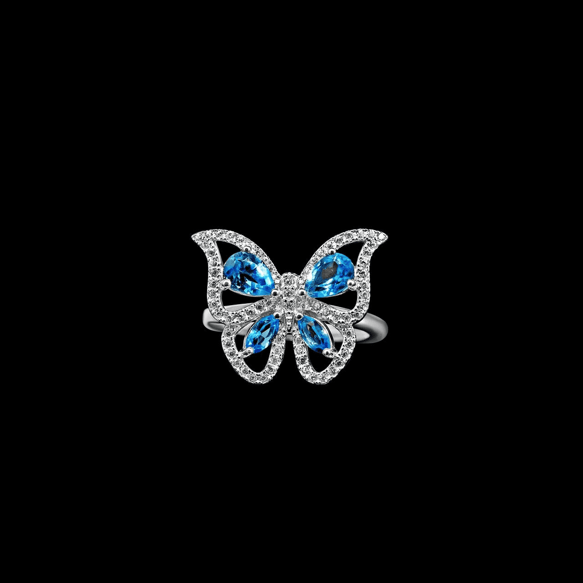 Omnia Rafea Ring In 92.5 Silver High Quality topaz stone - OMNIASTORES UAE