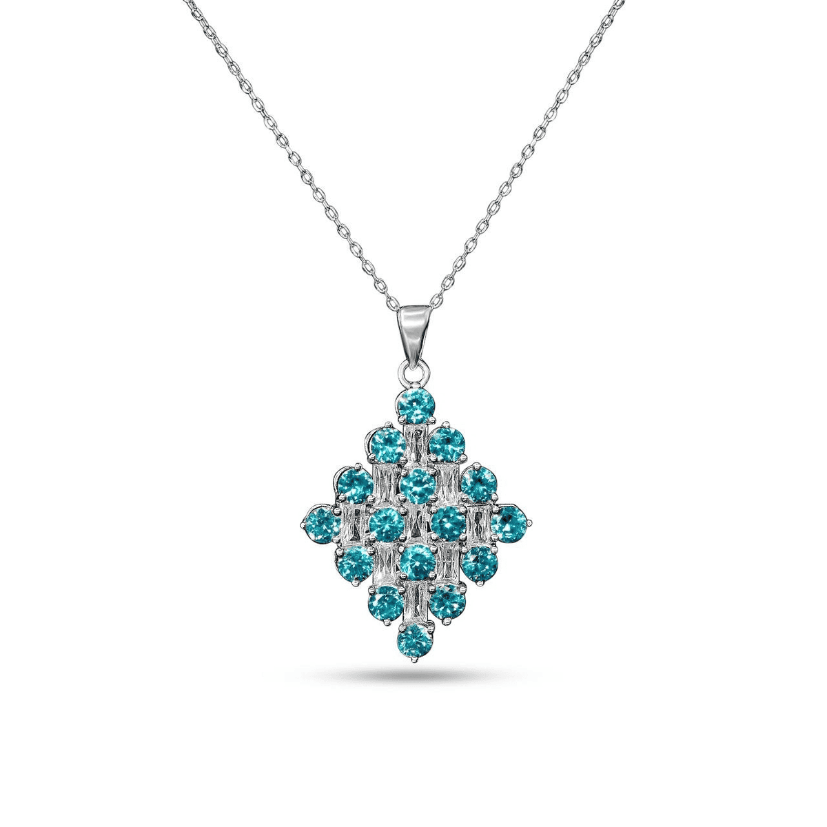 Omnia Lama Necklace in 92.5 Silver In High Quality CZ Zircon Stone - OMNIASTORES UAE