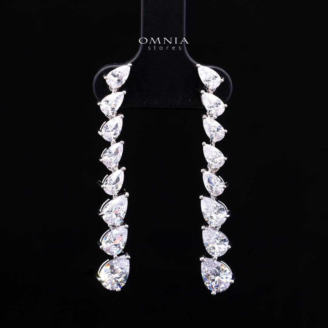 Omnia Ailyn Luxury White Choker Bridal Full Set in High Quality Zircon Stone Rhodium Plated