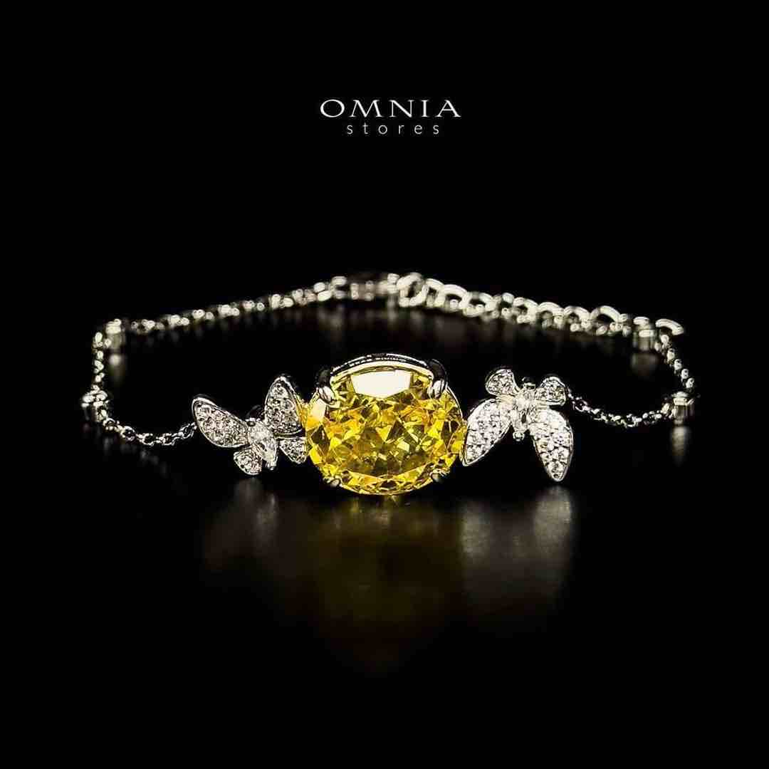 Omnia Maysun Yellow Full Set In 925 Silver High Quality Simulated Diamonds