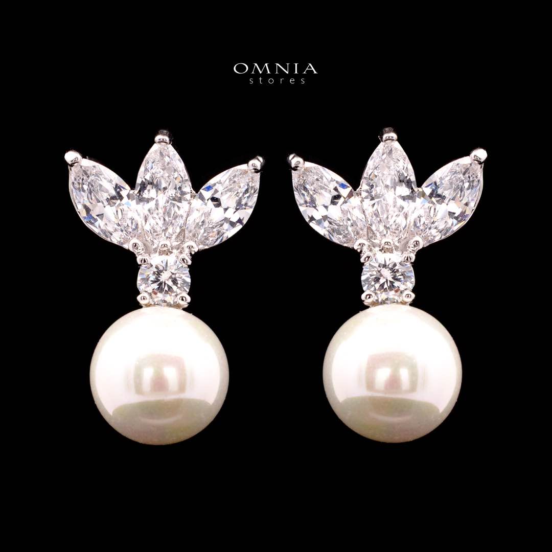 Omnia Larman Luxury Bridal Pearl Full Set in High Quality Simulated Diamonds