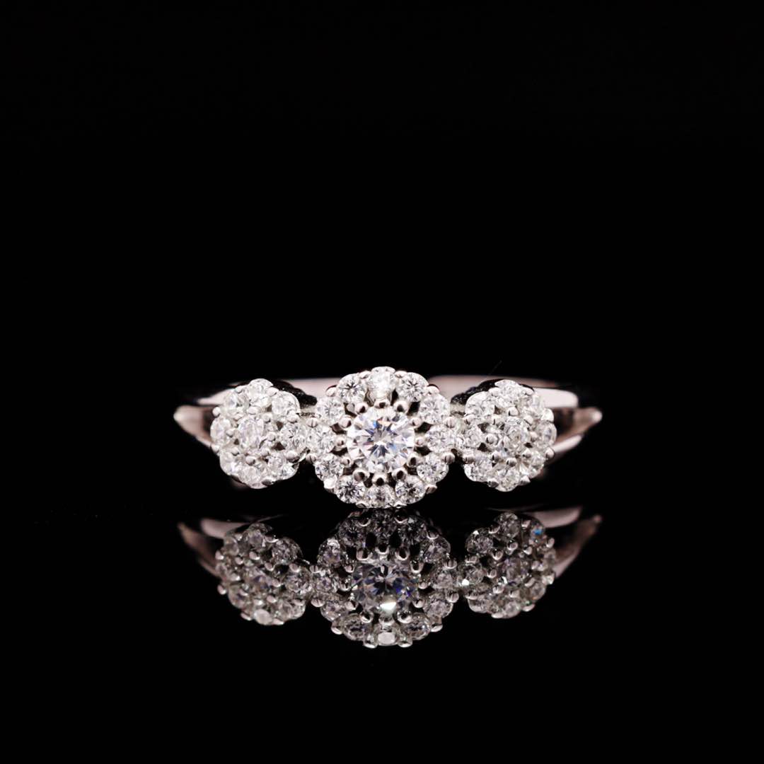 Omnia Salha White Bridal Full Set in 925 Silver High Quality Simulated Diamonds