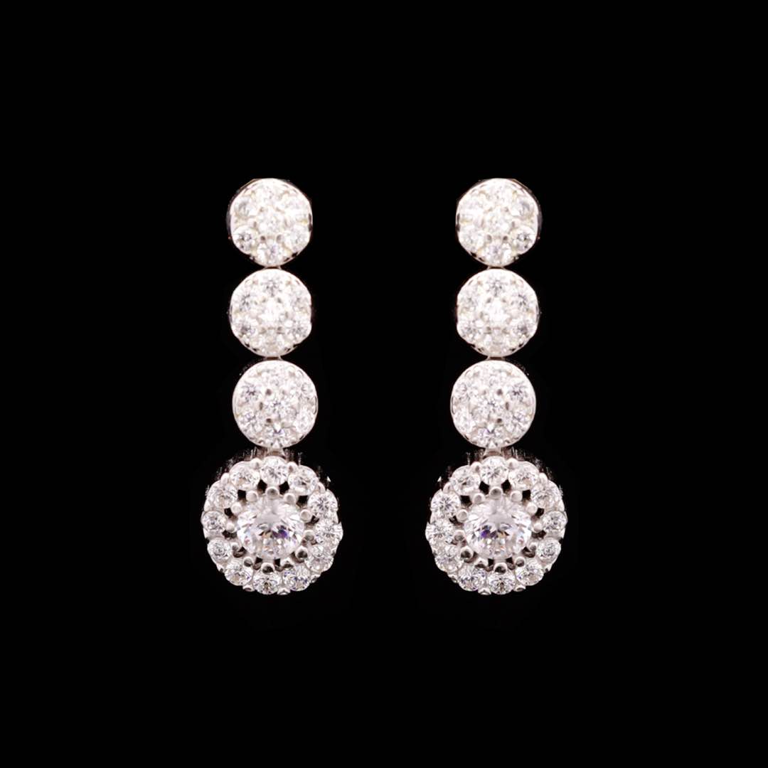 Omnia Salha White Bridal Full Set in 925 Silver High Quality Simulated Diamonds