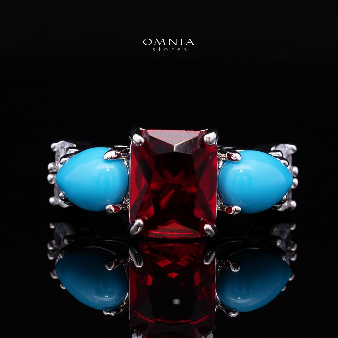 Omnia Malia Full Set Accessories in High Quality Zircon Stone in Rhodium Plated