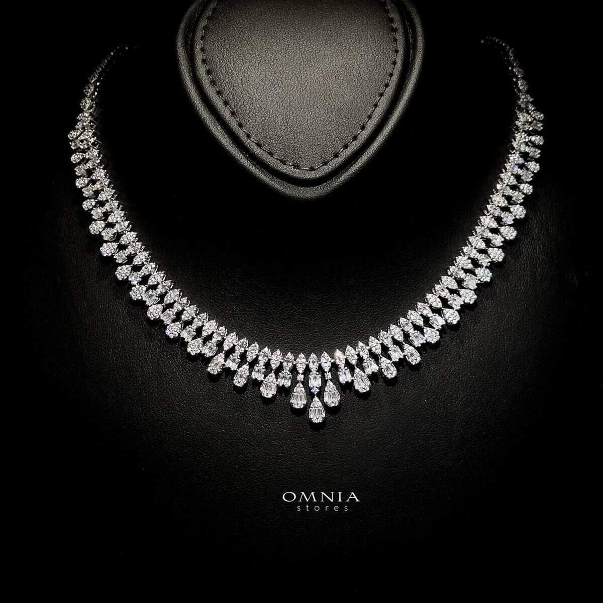 Omnia Elaf White Bridal Full Set in High Quality Zircon Stone in Rhodium Plated - OMNIASTORES UAE