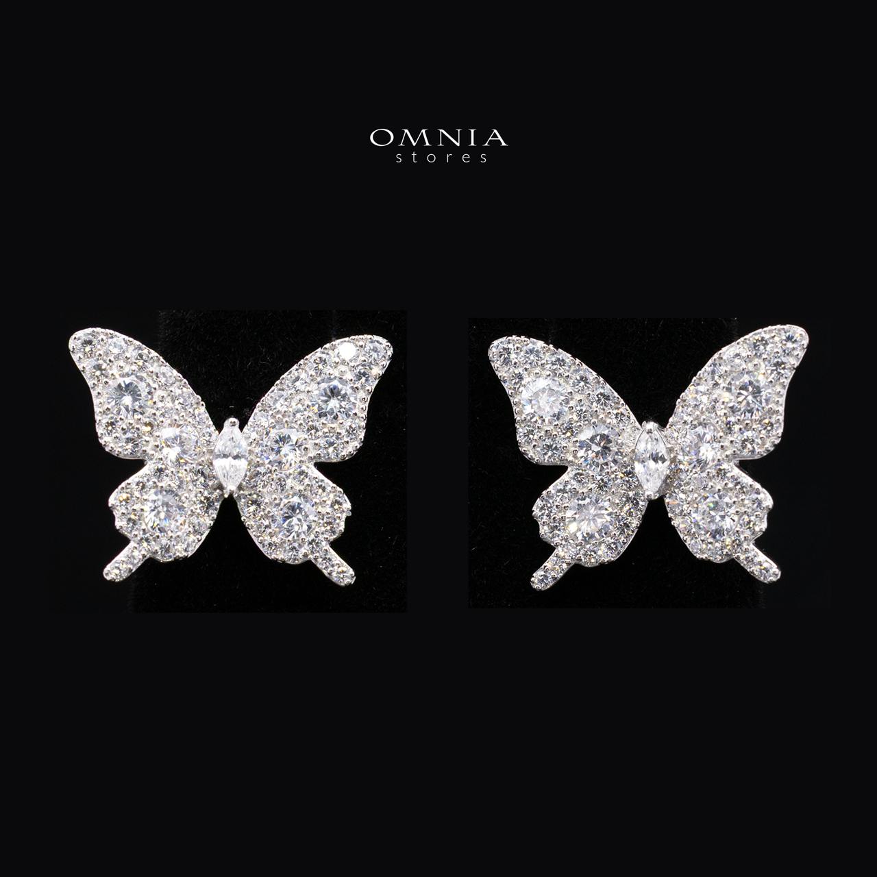 Delia Butterfly Design Necklace and Earrings Set in 925 Sterling Silver with High-Quality Premium Cubic Zirconia Stones