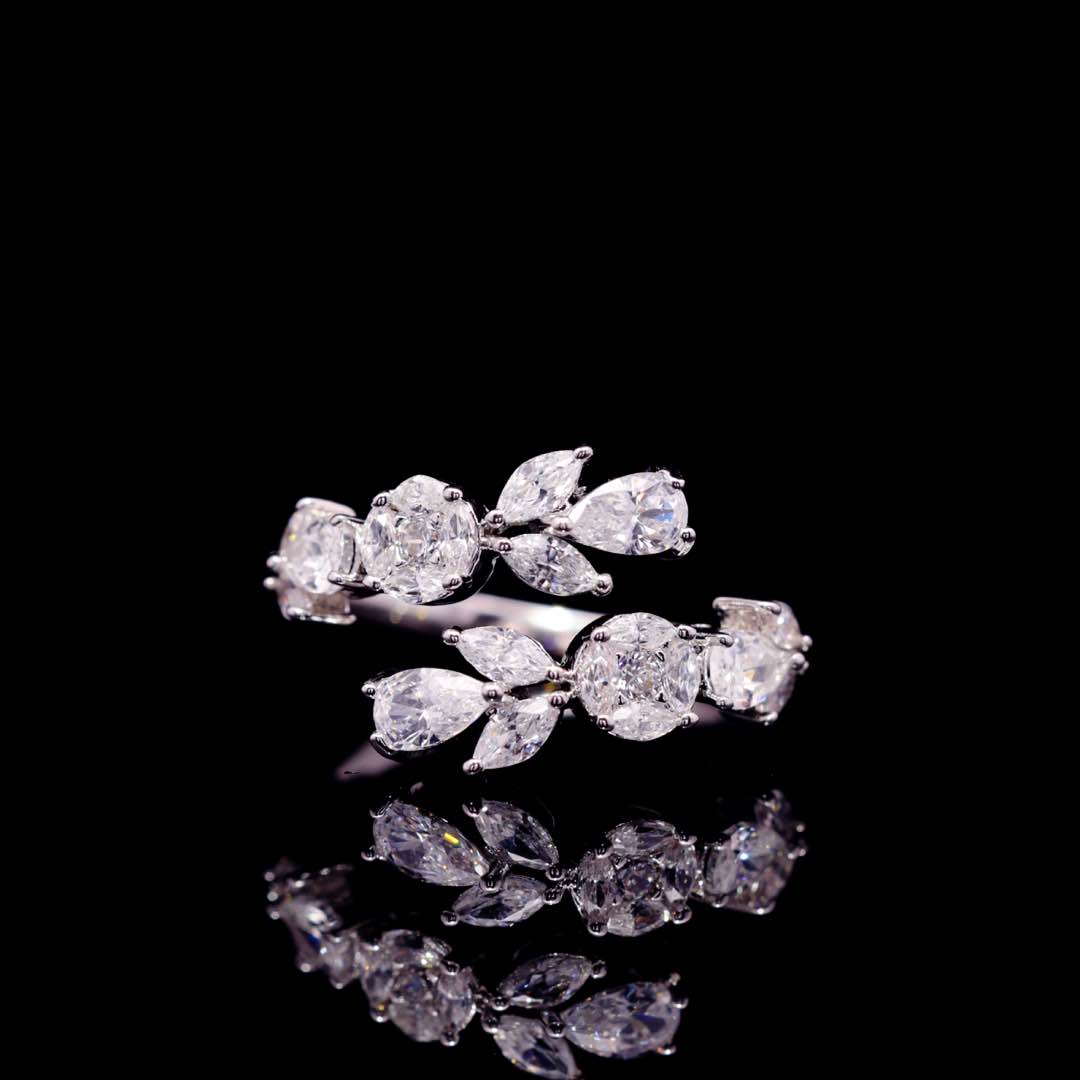 Omnia Farida White Luxury Bridal Full Set in High Quality Zircon Stone Premium Rhodium Plated