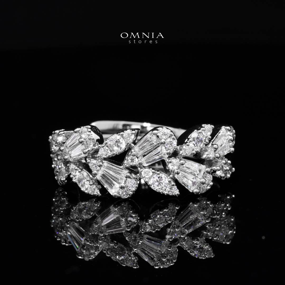 Omnia Aseel White Luxury Bridal Full Set in High Quality Zircon Stone Premium Rhodium Plated