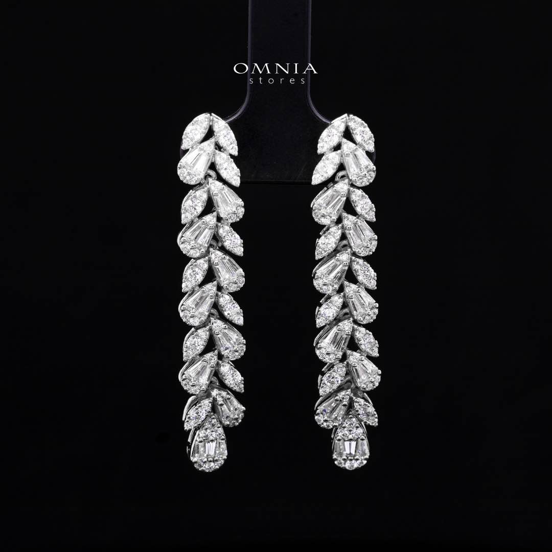 Omnia Aseel White Luxury Bridal Full Set in High Quality Zircon Stone Premium Rhodium Plated