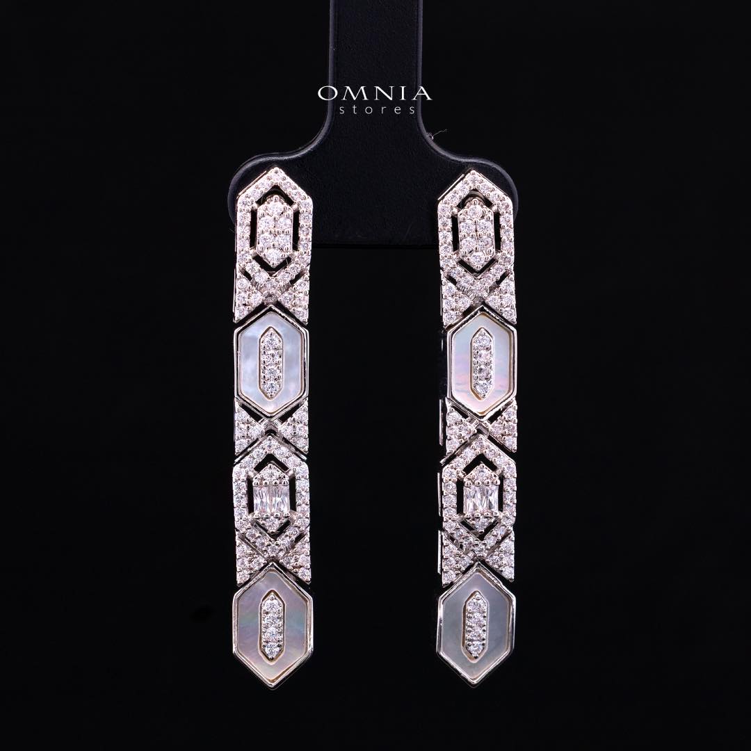 Omnia Raya Bridal Full Set Accessories in High Quality Zircon Stone in Rhodium Plated