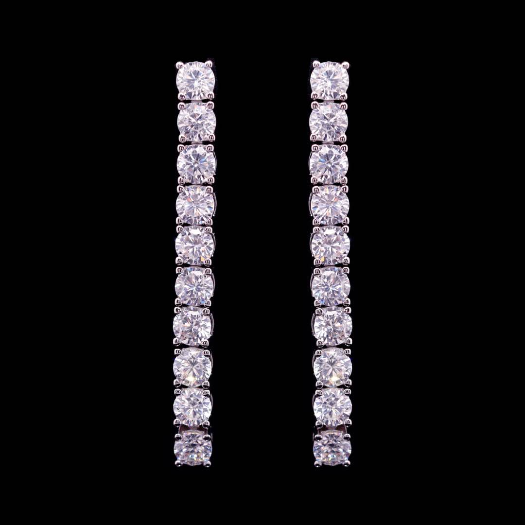 Omnia Ellen White Luxury Bridal Full Set in High Quality Zircon Stone Premium Rhodium Plated
