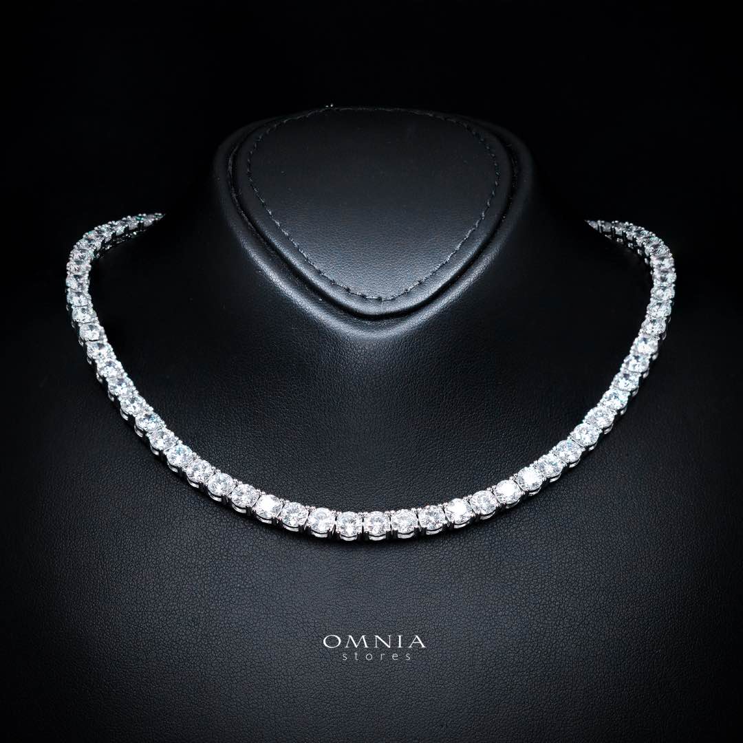 Omnia Rowan Bridal Full Set Accessories in High Quality Zircon Stone Premium Rhodium Plated